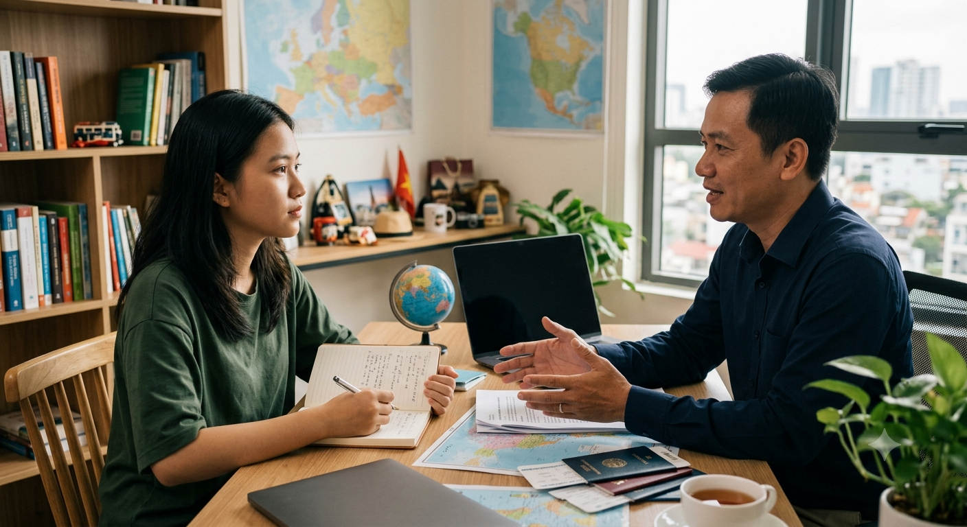 Nền tảng chuẩn bị tâm lý và mục tiêu cho học sinh lần đầu xuất ngoại